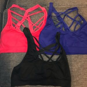 Set of 3 Victoria Sport Victoria Secret Soorta bras. Size junior medium